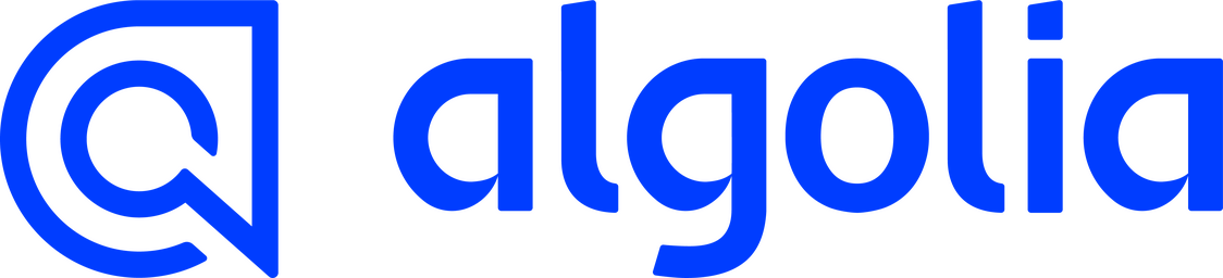 Algolia logo blue